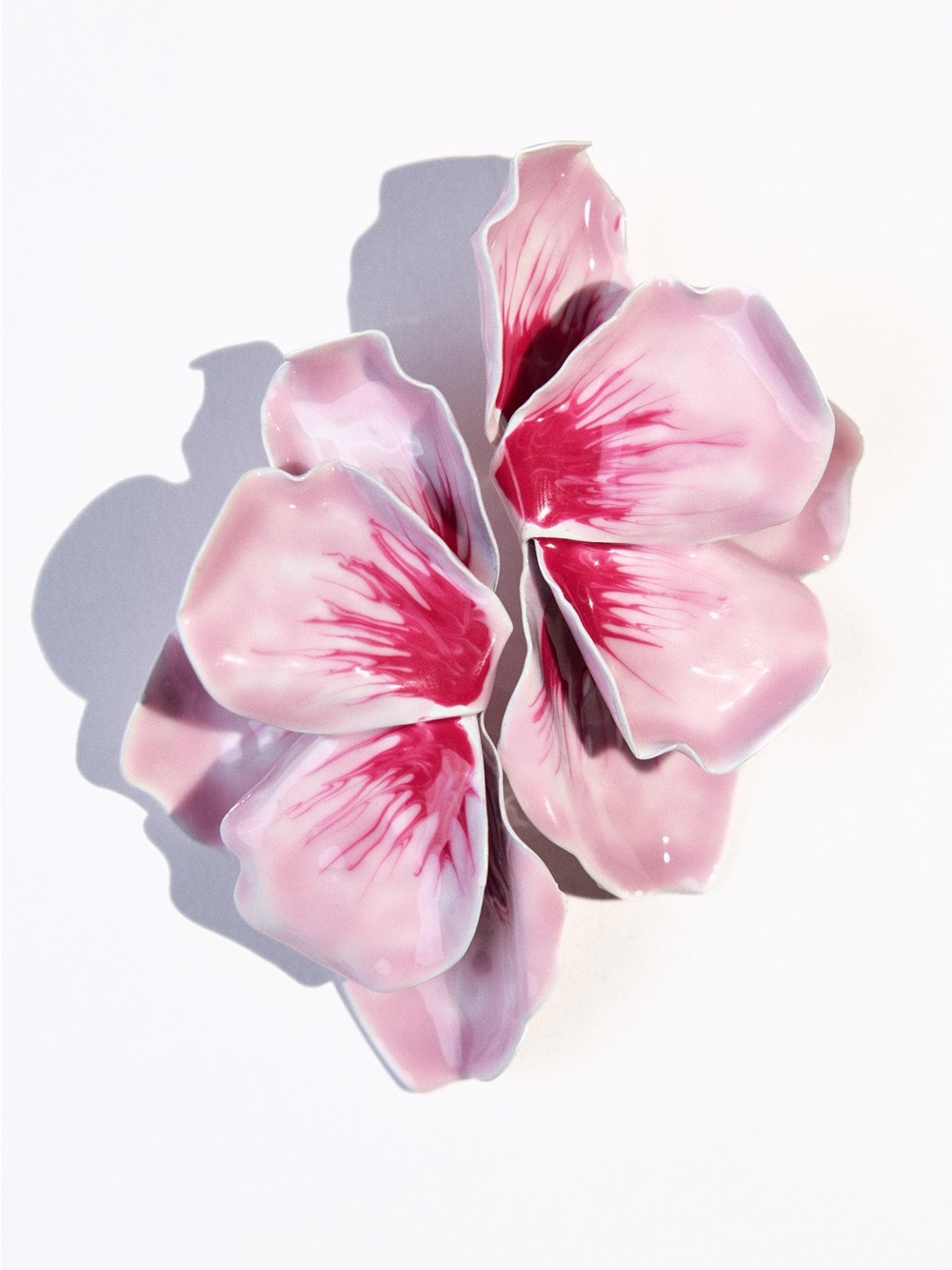 Zara Pink Floral Enamel Earrings